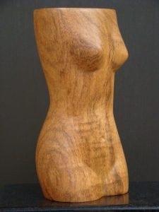 A sculpted block of wood